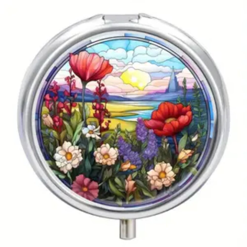 1pc.  Dawn Garden Pill Box